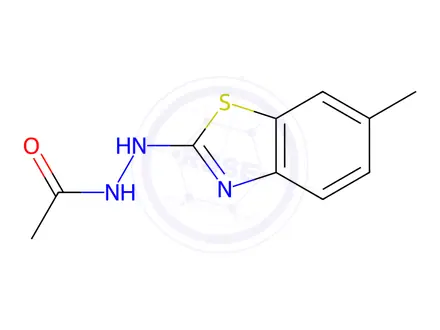 Chemical structure of Acetic acid, 2-(6-methyl-2-benzothiazolyl)hydrazide (9CI)