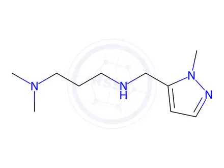 Chemical structure of N,N-dimethyl-N'-[(1-methyl-1H-pyrazol-5-yl)methyl]propane-1,3-diamine