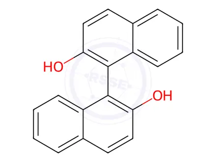 Chemical structure of [1,1'-Binaphthalene]-2,2'-diol compound with 4,4'-bipyridine (1:2)