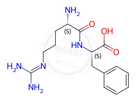 Chemical structure of H-Arg-Phe-OH acetate salt