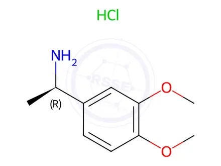 Chemical structure of (R)-1-(3,4-Dimethoxyphenyl)ethanamine hydrochloride