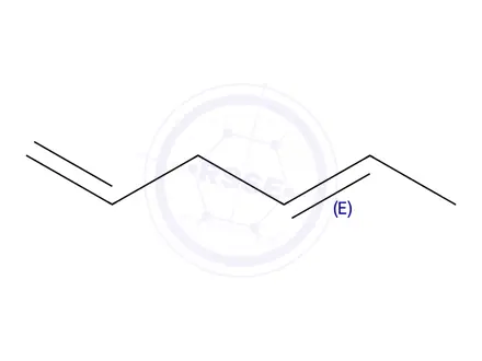 Chemical structure of Trans-1,4-Hexadiene