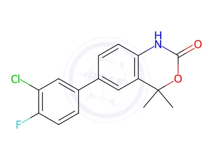 Chemical structure of 6-(3-CHLORO-4-FLUOROPHENYL)-4,4-DIMETHYL-1H-BENZO[D][1,3]OXAZIN-2(4H)-ONE