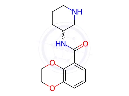 Chemical structure of 2,3-Dihydro-benzo[1,4]dioxine-5-carboxylic acid piperidin-3-ylaMide hydrochloride