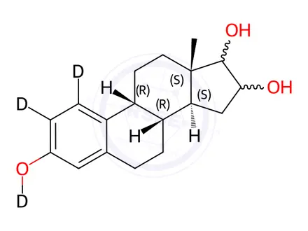 Chemical structure of Estriol-d3