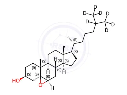 Chemical structure of 5β,6β-epoxycholestanol-d7