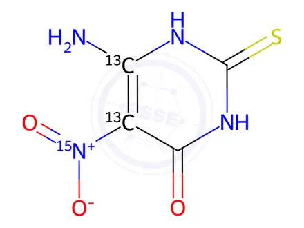 Chemical structure of Methylthiouracil Impurity 30-13C2,15N
