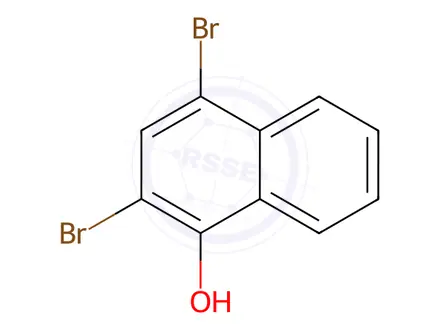 Chemical structure of 2,4-Dibromo-1-naphthol