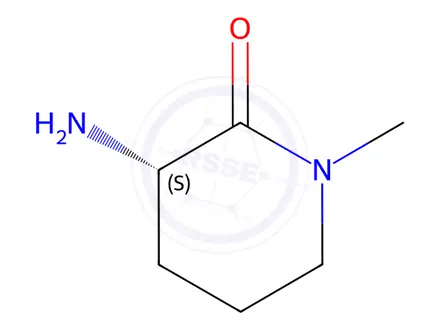 Chemical structure of (S)-3-Amino-1-methyl-2-piperidone Hydrochloride