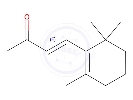 Chemical structure of β-Ionone in methanol