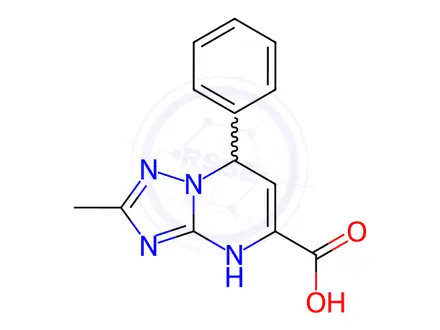 Chemical structure of 2-Methyl-7-phenyl-1,7-dihydro-[1,2,4]triazolo[1,5-a]pyrimidine-5-carboxylic acid