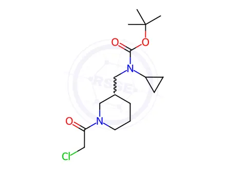 Chemical structure of tert-Butyl ((1-(2-chloroacetyl)piperidin-3-yl)methyl)(cyclopropyl)carbamate