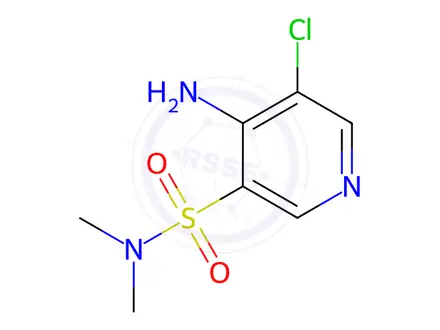 Chemical structure of 4-Amino-5-chloro-N,N-dimethylpyridine-3-sulfonamide