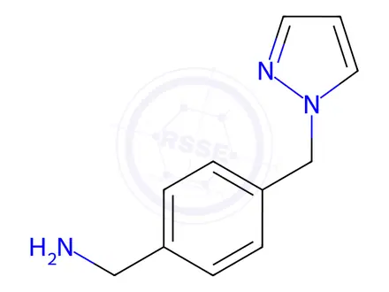 Chemical structure of (4-((1H-pyrazol-1-yl)methyl)phenyl)methanamine hydrochloride