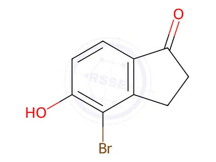 Chemical structure of 4-Bromo-5-hydroxy-2,3-dihydro-1H-inden-1-one