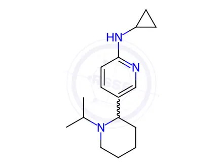 Chemical structure of N-Cyclopropyl-5-(1-isopropylpiperidin-2-yl)pyridin-2-amine