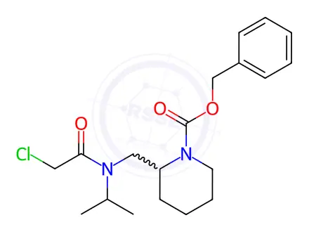 Chemical structure of Benzyl 2-((2-chloro-N-isopropylacetamido)methyl)piperidine-1-carboxylate