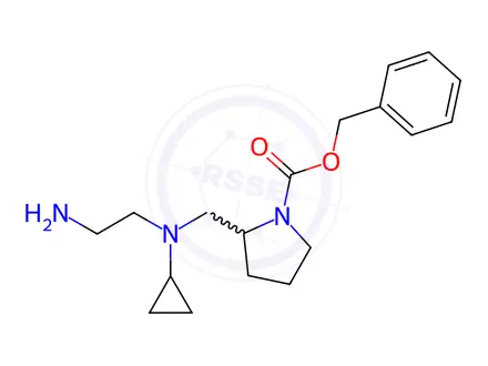 Chemical structure of Benzyl 2-(((2-aminoethyl)(cyclopropyl)amino)methyl)pyrrolidine-1-carboxylate