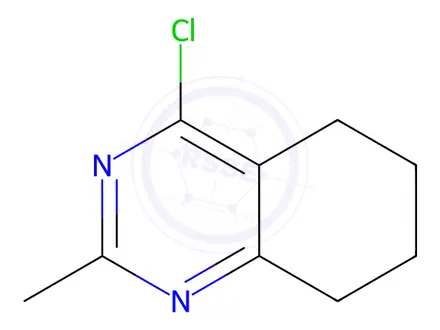 Chemical structure of 4-chloro-2-methyl-5,6,7,8-tetrahydroquinazoline