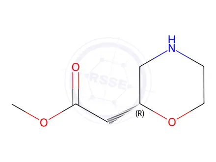 Chemical structure of methyl 2-((R)-morpholin-2-yl)acetate