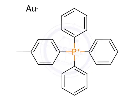 Chemical structure of (4-Methylphenyl)(triphenylphosphine)gold