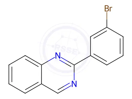 Chemical structure of 2-(3-bromophenyl)quinazoline