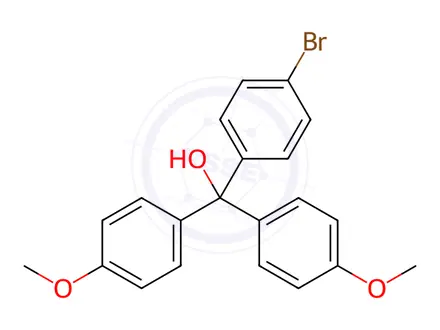 Chemical structure of (4-Bromophenyl)bis(4-methoxyphenyl)methanol