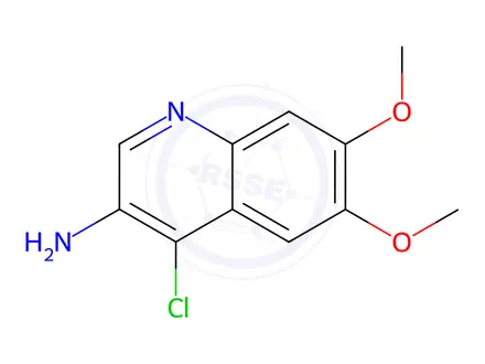 Chemical structure of 4-Chloro-6,7-dimethoxyquinolin-3-amine