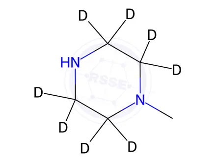 Chemical structure of 1-Methylpiperazine-2,2,3,3,5,5,6,6-d8 dihydrochloride