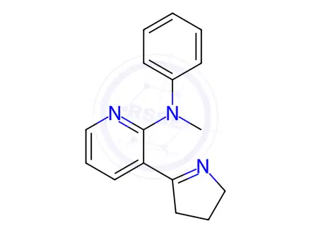 Chemical structure of 3-(3,4-Dihydro-2H-pyrrol-5-yl)-N-methyl-N-phenylpyridin-2-amine