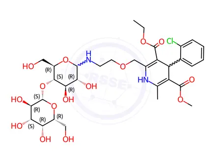 Chemical structure of Amlodipine Lactose Adduct Impurity