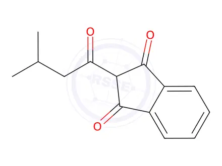 Chemical structure of 2-Isovaleryl-1,3-indanedione