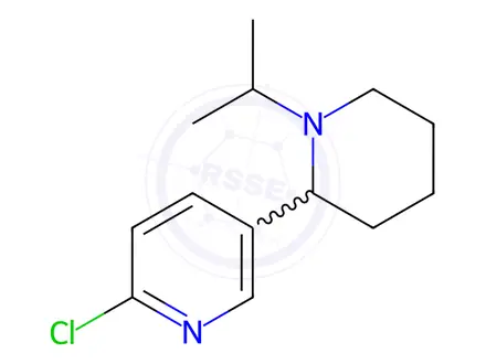 Chemical structure of 2-Chloro-5-(1-isopropylpiperidin-2-yl)pyridine