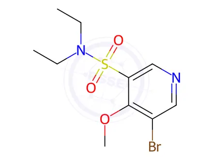 Chemical structure of 5-Bromo-N,N-diethyl-4-methoxypyridine-3-sulfonamide