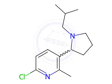 Chemical structure of 6-Chloro-3-(1-isobutylpyrrolidin-2-yl)-2-methylpyridine