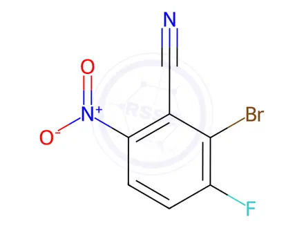 Chemical structure of Benzonitrile, 2-bromo-3-fluoro-6-nitro-