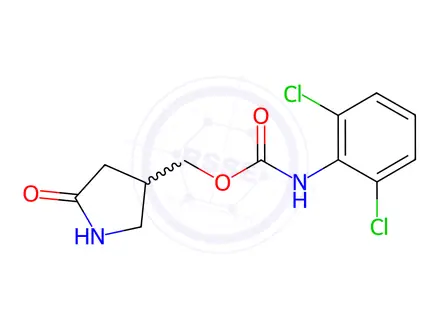 Chemical structure of (5-Oxopyrrolidin-3-yl)methyl (2,6-dichlorophenyl)carbamate