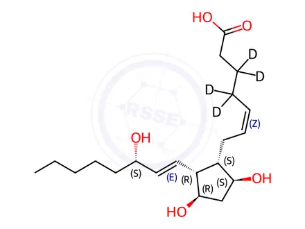 Chemical structure of 8-Iso Prostaglandin F2a-d4