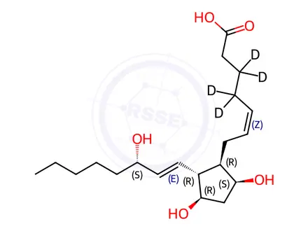 Chemical structure of Prostaglandin F2α-d4