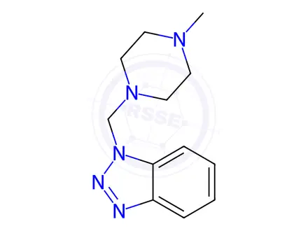 Chemical structure of 1-[(4-Methylpiperazin-1-yl)methyl]-1H-1,2,3-benzotriazole
