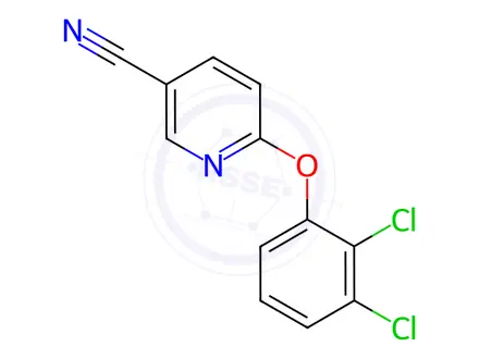 Chemical structure of 6-(2,3-Dichlorophenoxy)pyridine-3-carbonitrile