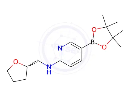 Chemical structure of N-(Oxolan-2-ylmethyl)-5-(tetramethyl-1,3,2-dioxaborolan-2-yl)pyridin-2-amine