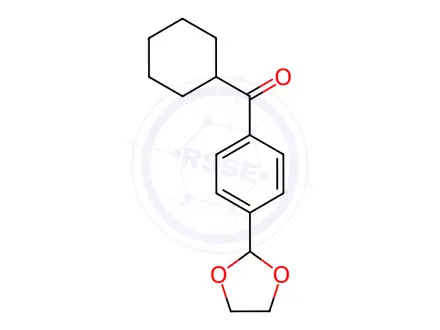 Chemical structure of (4-(1,3-Dioxolan-2-yl)phenyl)(cyclohexyl)methanone