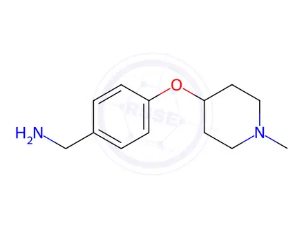 Chemical structure of 4-(1-Methyl-piperidin-4-yloxy)-benzylamine: dihydrochloride