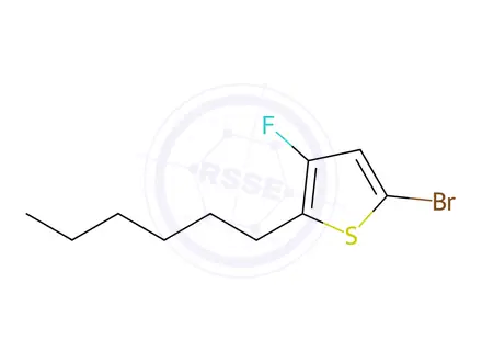 Chemical structure of Thiophene, 5-bromo-3-fluoro-2-hexyl-