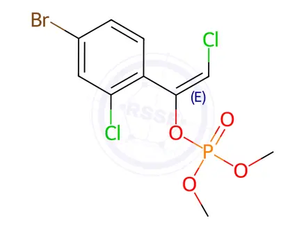 Chemical structure of Phosphoric acid 1-(4-bromo-2-chlorophenyl)-2-chlorovinyldimethyl ester