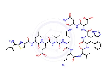 Chemical structure of Bacitracin C1