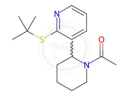 Chemical structure of 1-(2-(2-(tert-Butylthio)pyridin-3-yl)piperidin-1-yl)ethanone