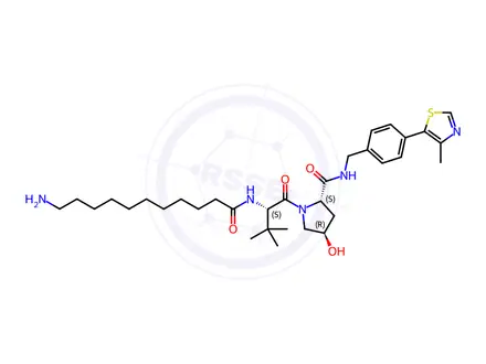 Chemical structure of (S,R,S)-AHPC-C10-NH2 (dihydrochloride)
