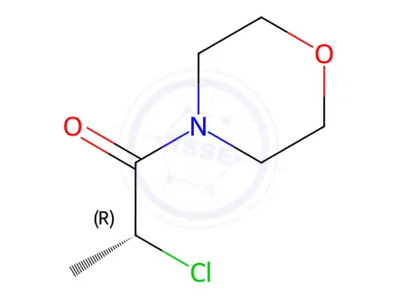 Chemical structure of Morpholine, 4-[(2R)-2-chloro-1-oxopropyl]-(9CI)